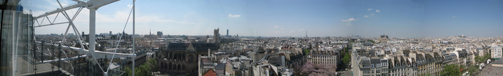 Panorama from Pompidou Center in Paris